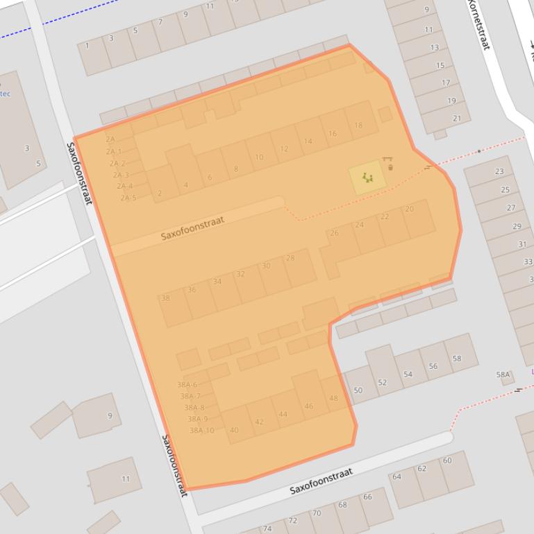 Kaart van postcodegebied 5402CE.