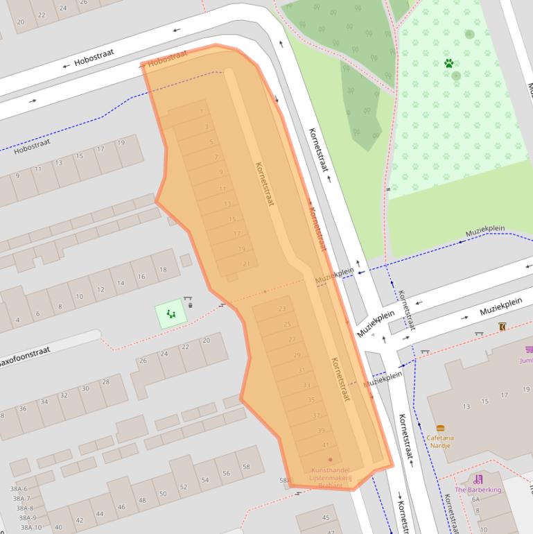 Kaart van postcodegebied 5402CK.