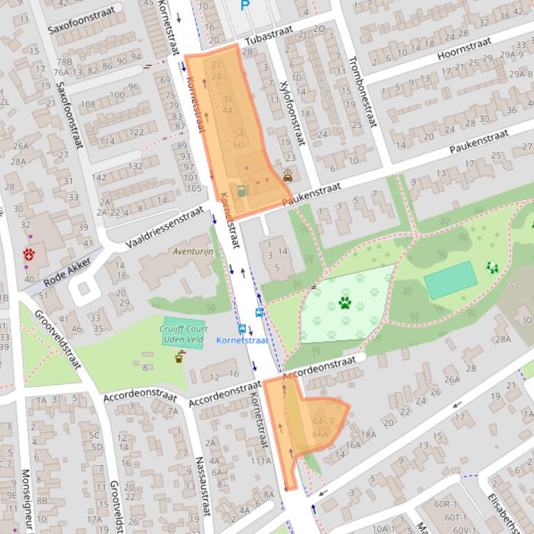 Kaart van postcodegebied 5402CP.