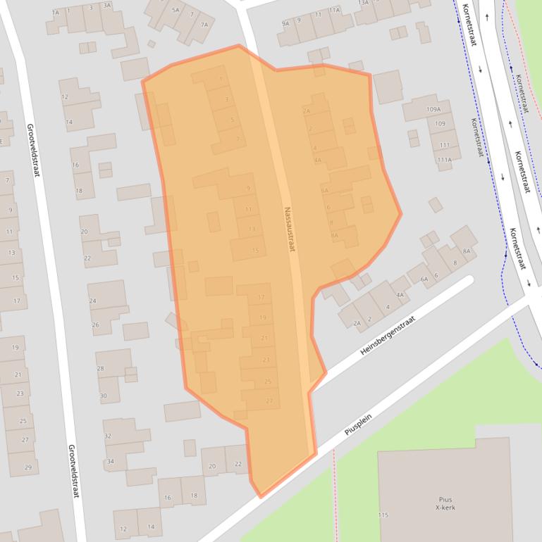 Kaart van postcodegebied 5402EC.