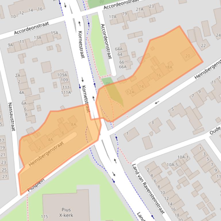 Kaart van postcodegebied 5402EE.