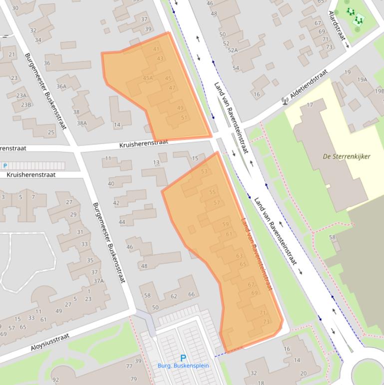 Kaart van postcodegebied 5402EJ.