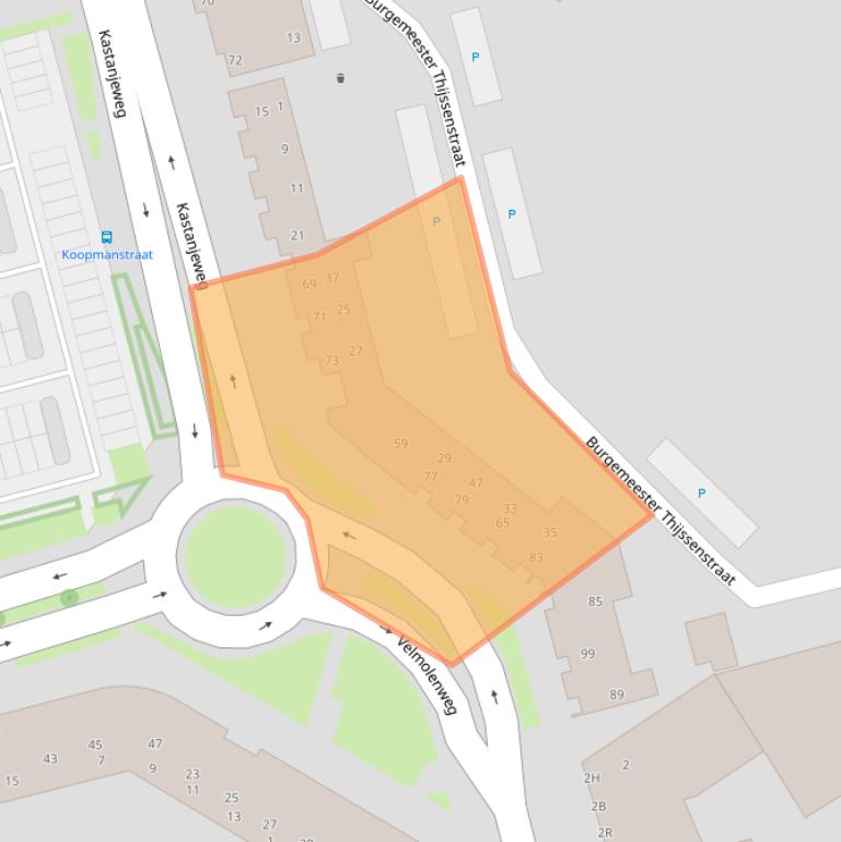 Kaart van postcodegebied 5402GN.