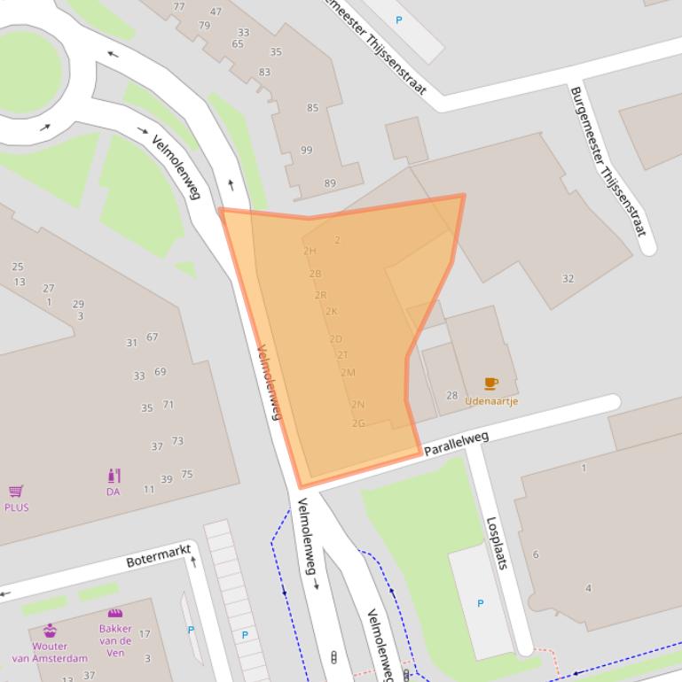 Kaart van postcodegebied 5402GT.