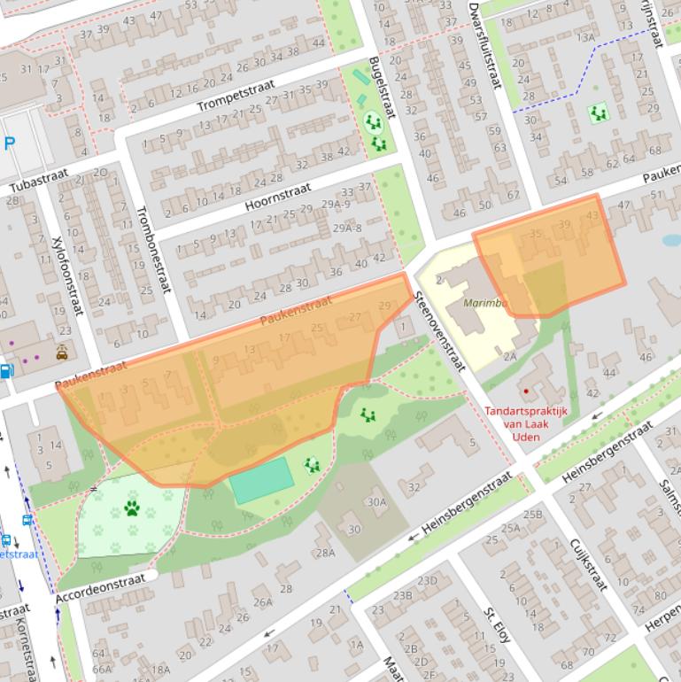 Kaart van postcodegebied 5402HH.