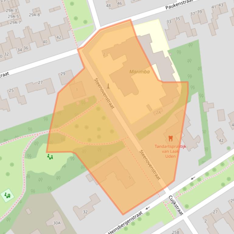 Kaart van postcodegebied 5402HM.