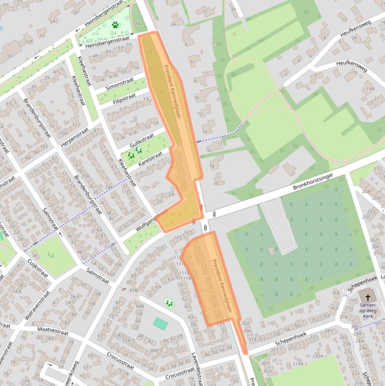 Kaart van postcodegebied 5402KA.