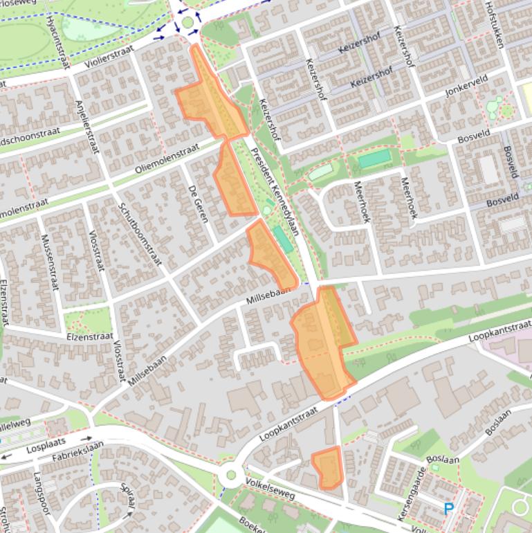 Kaart van postcodegebied 5402KC.
