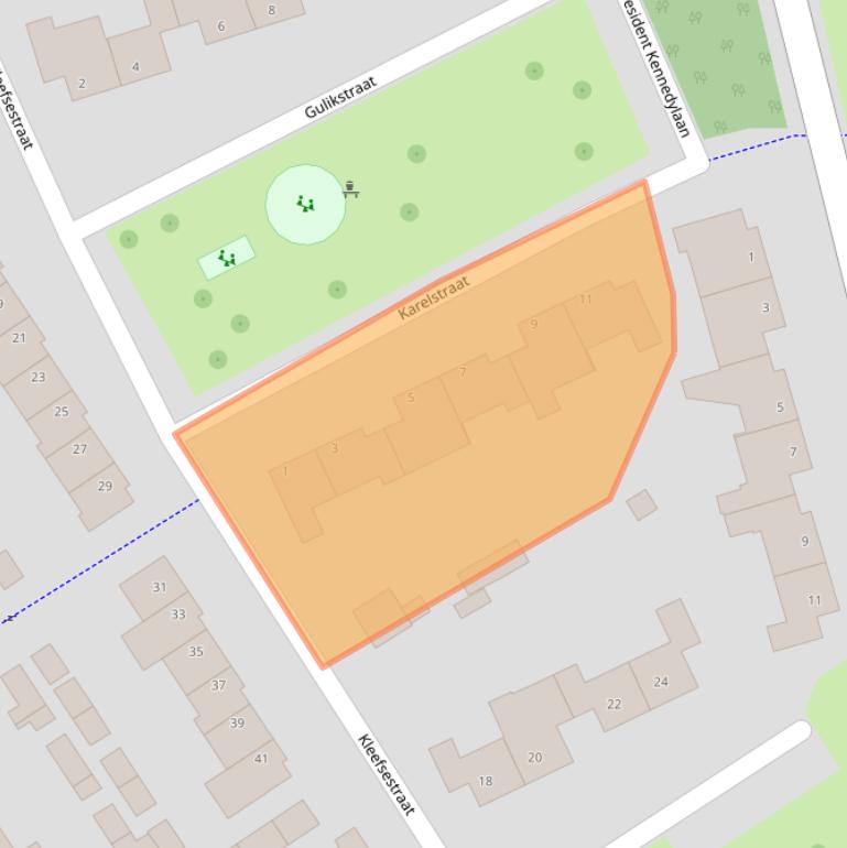 Kaart van postcodegebied 5402KJ.