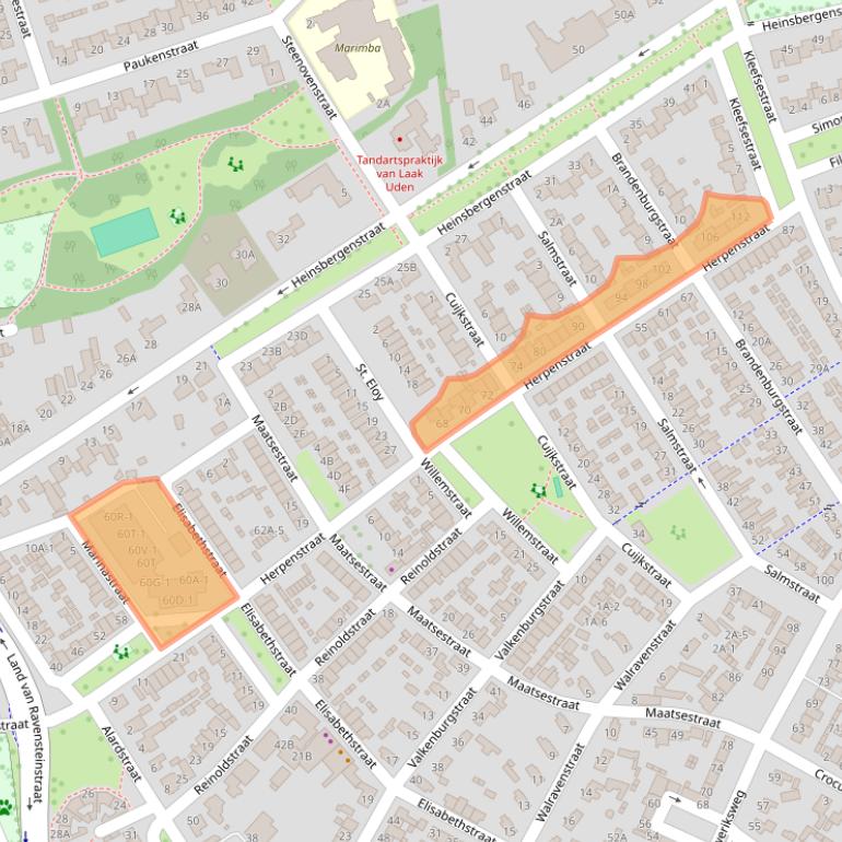 Kaart van postcodegebied 5402KR.