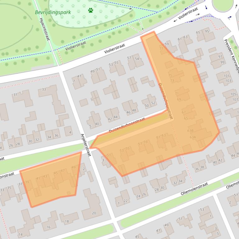 Kaart van postcodegebied 5402LD.