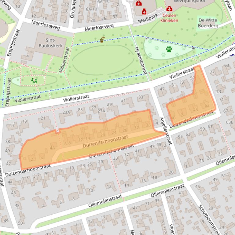 Kaart van postcodegebied 5402LE.