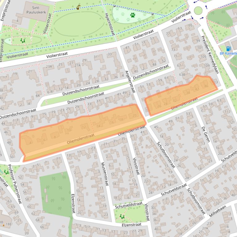 Kaart van postcodegebied 5402LJ.