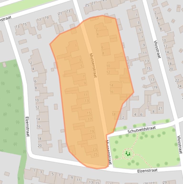 Kaart van postcodegebied 5402LP.