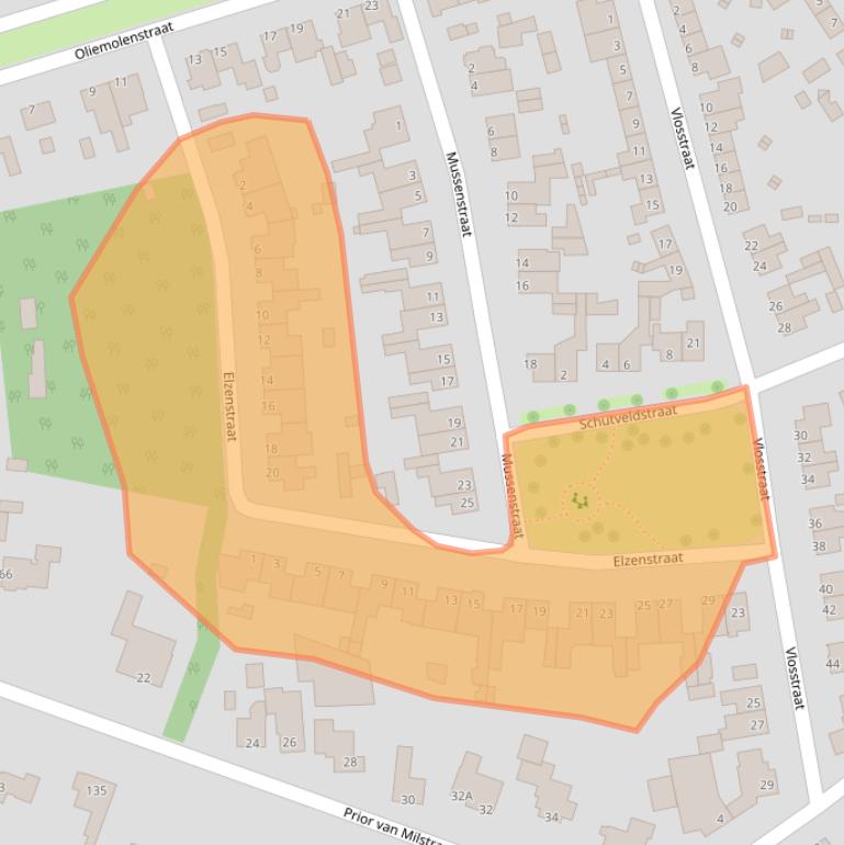 Kaart van postcodegebied 5402LR.