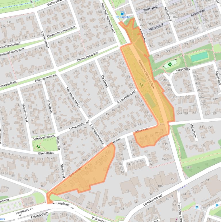 Kaart van postcodegebied 5402LV.