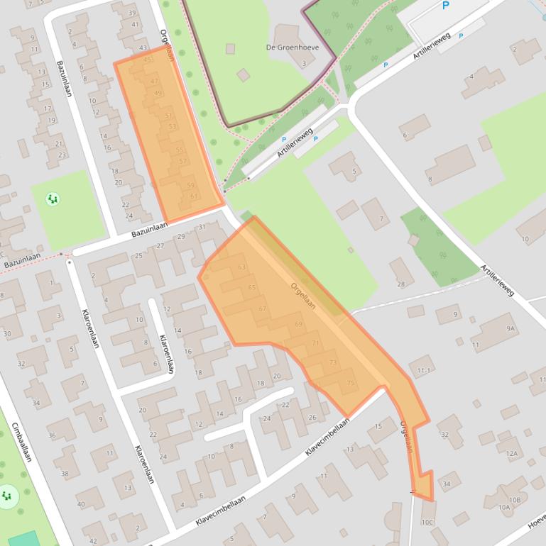 Kaart van postcodegebied 5402PE.