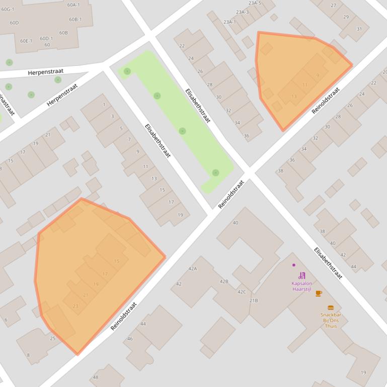 Kaart van postcodegebied 5402VB.