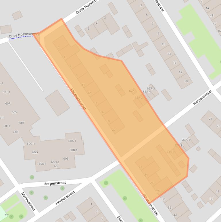 Kaart van postcodegebied 5402VE.