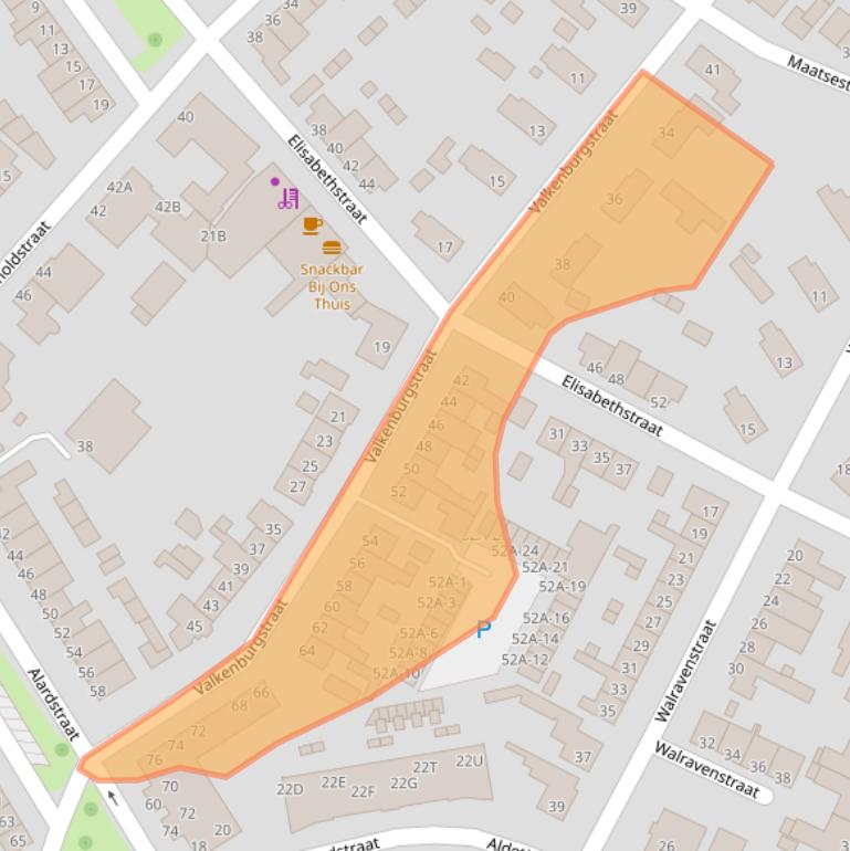 Kaart van postcodegebied 5402VK.