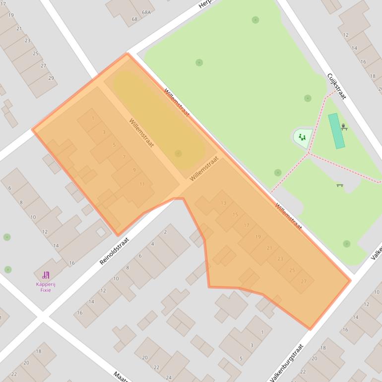 Kaart van postcodegebied 5402VL.