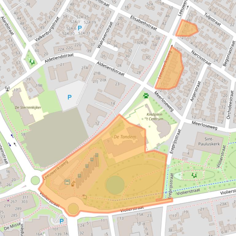 Kaart van postcodegebied 5402XA.