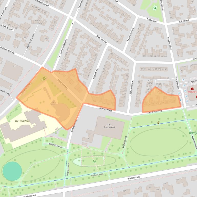 Kaart van postcodegebied 5402XH.