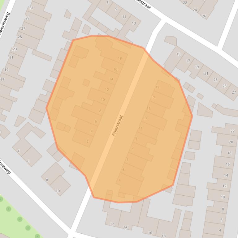 Kaart van postcodegebied 5402XJ.