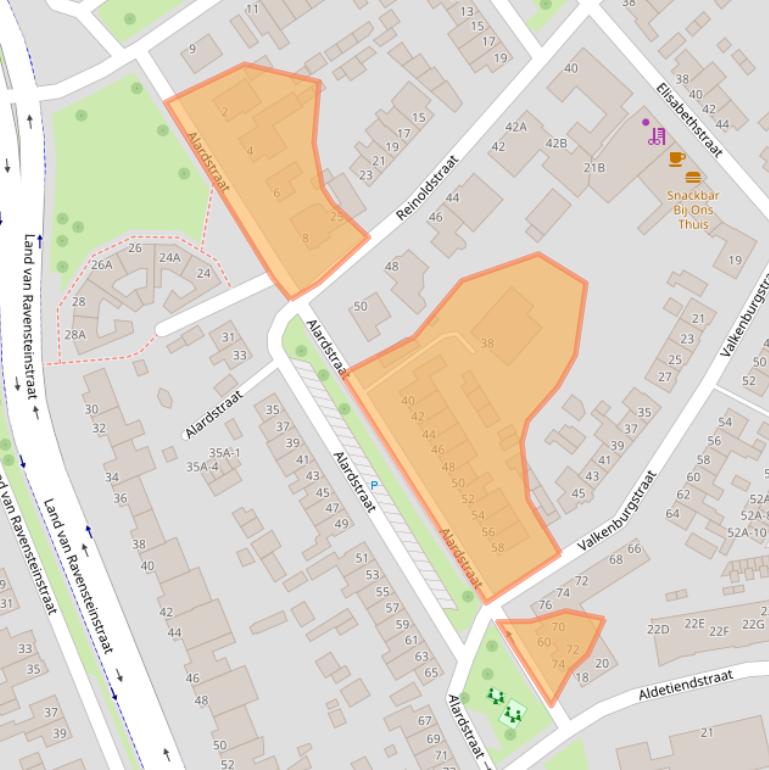 Kaart van postcodegebied 5402ZB.