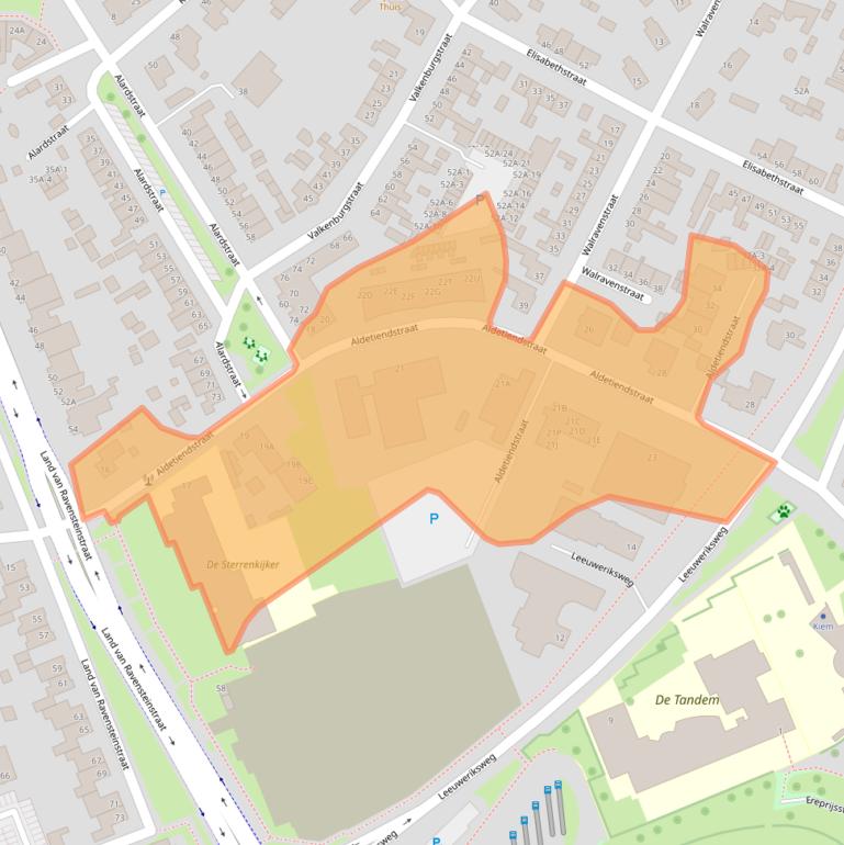 Kaart van postcodegebied 5402ZC.