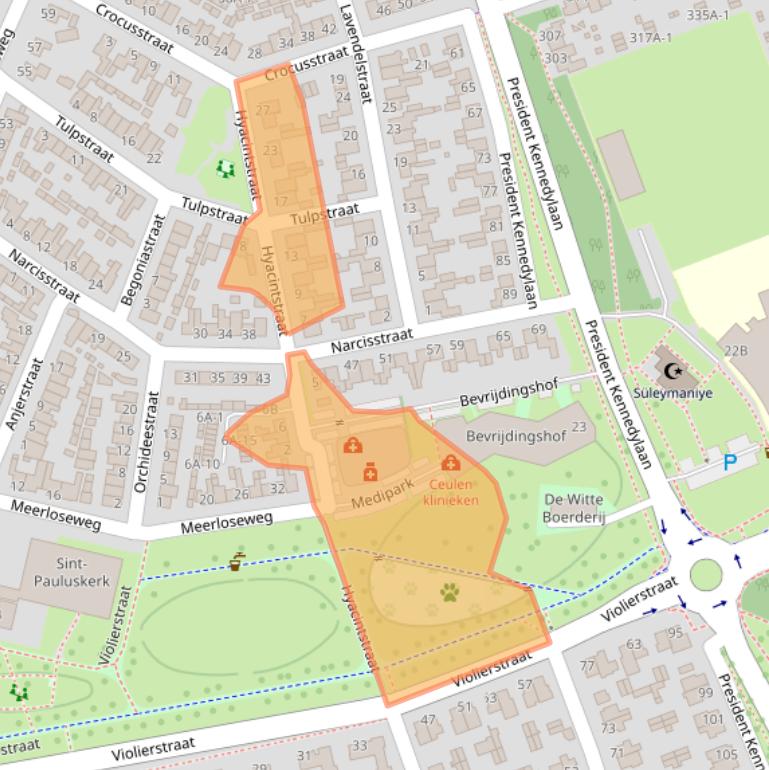 Kaart van postcodegebied 5402ZG.