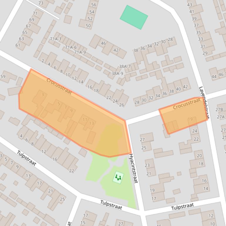 Kaart van postcodegebied 5402ZH.