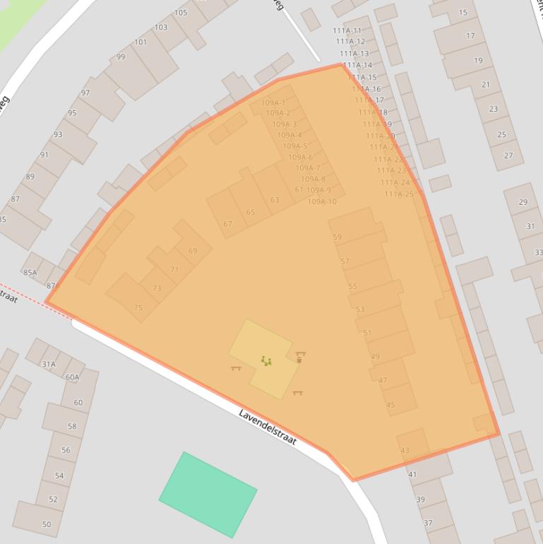 Kaart van postcodegebied 5402ZM.
