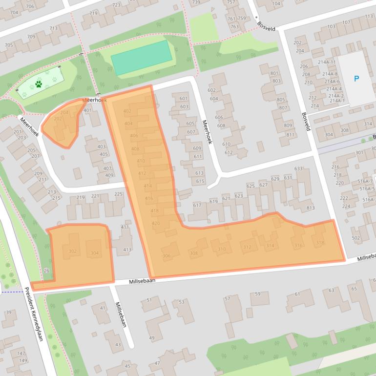 Kaart van postcodegebied 5403AB.