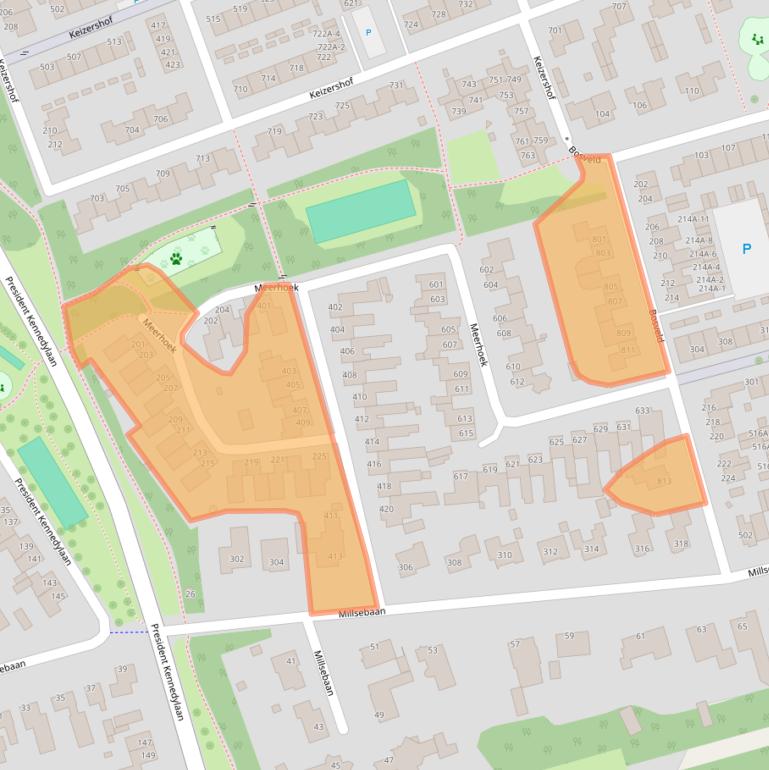 Kaart van postcodegebied 5403AD.