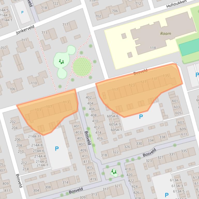 Kaart van postcodegebied 5403AE.