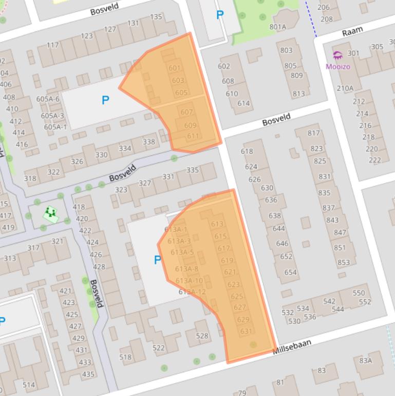 Kaart van postcodegebied 5403AR.
