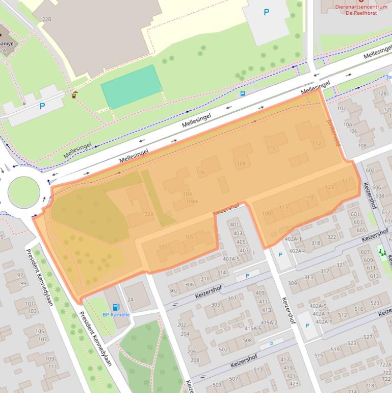 Kaart van postcodegebied 5403BA.