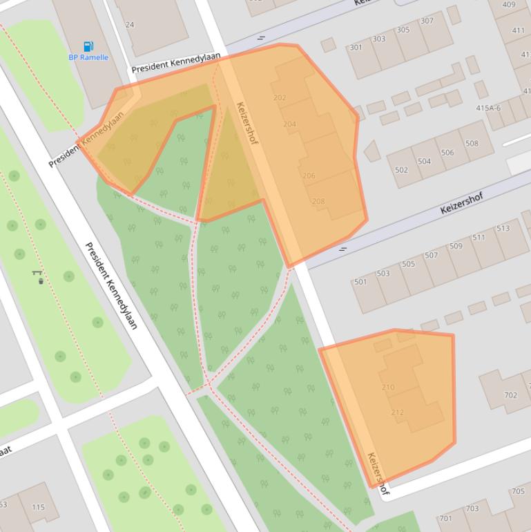 Kaart van postcodegebied 5403BB.