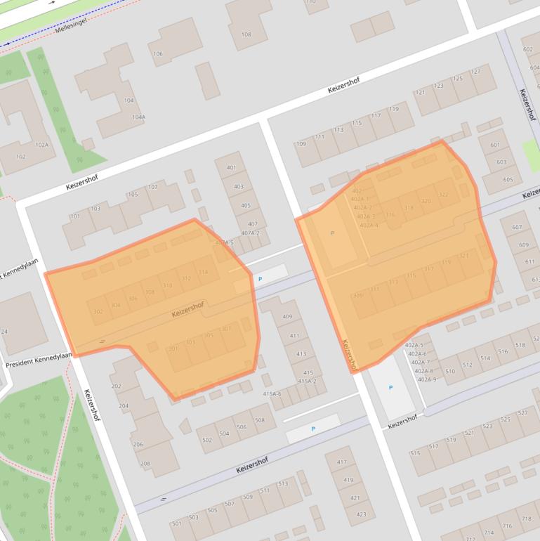 Kaart van postcodegebied 5403BC.