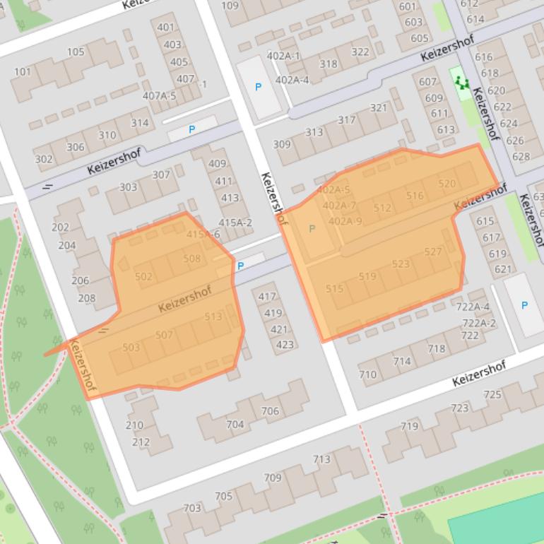 Kaart van postcodegebied 5403BE.