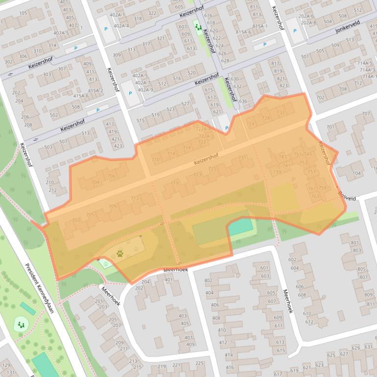 Kaart van postcodegebied 5403BJ.