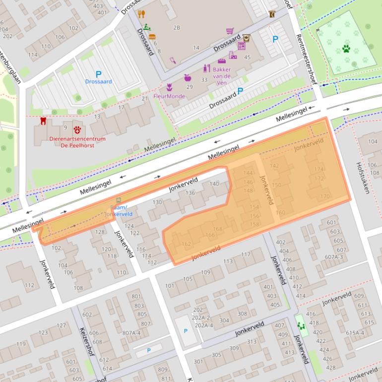 Kaart van postcodegebied 5403CB.