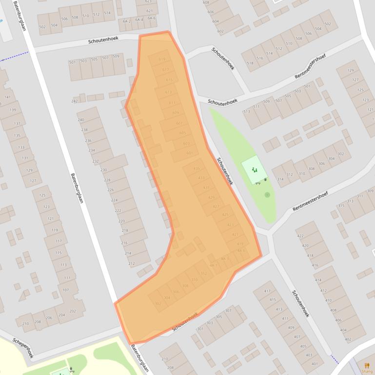 Kaart van postcodegebied 5403EB.