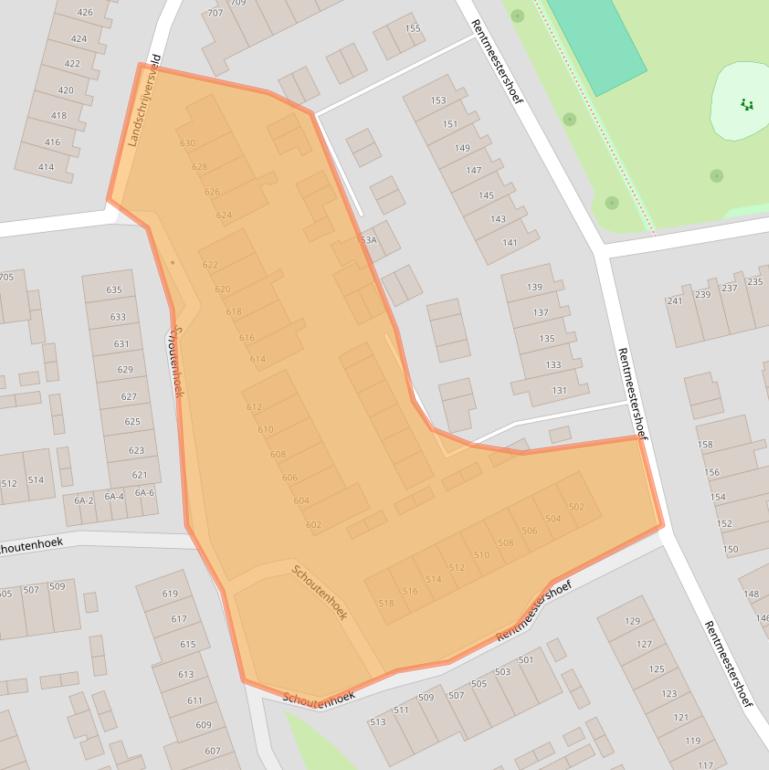 Kaart van postcodegebied 5403EK.
