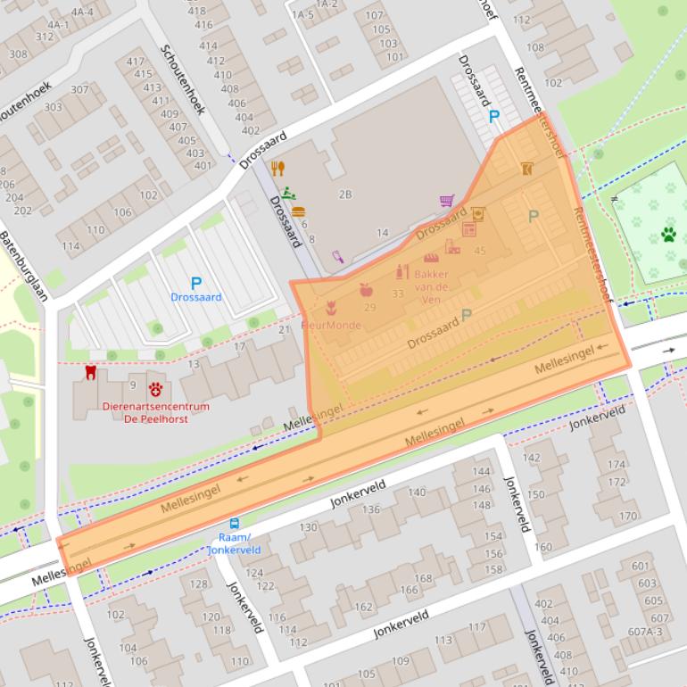 Kaart van postcodegebied 5403ES.
