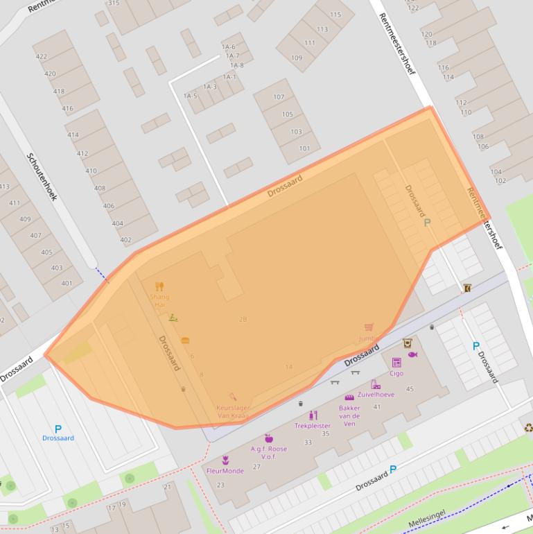 Kaart van postcodegebied 5403ET.