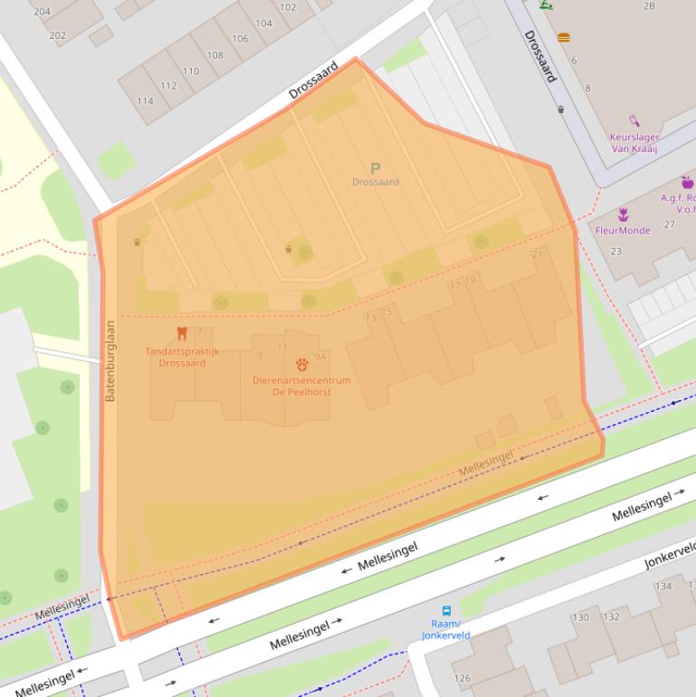 Kaart van postcodegebied 5403EV.
