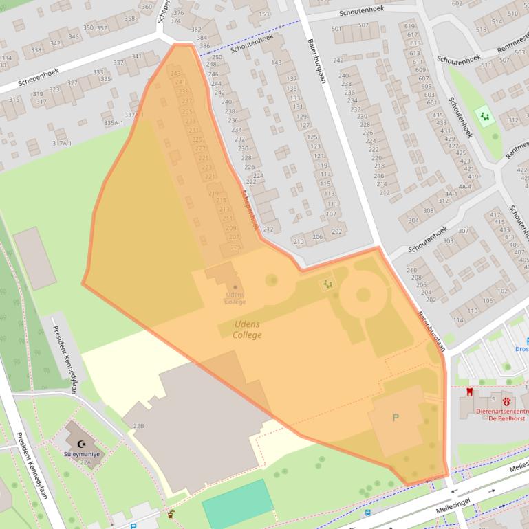 Kaart van postcodegebied 5403GB.