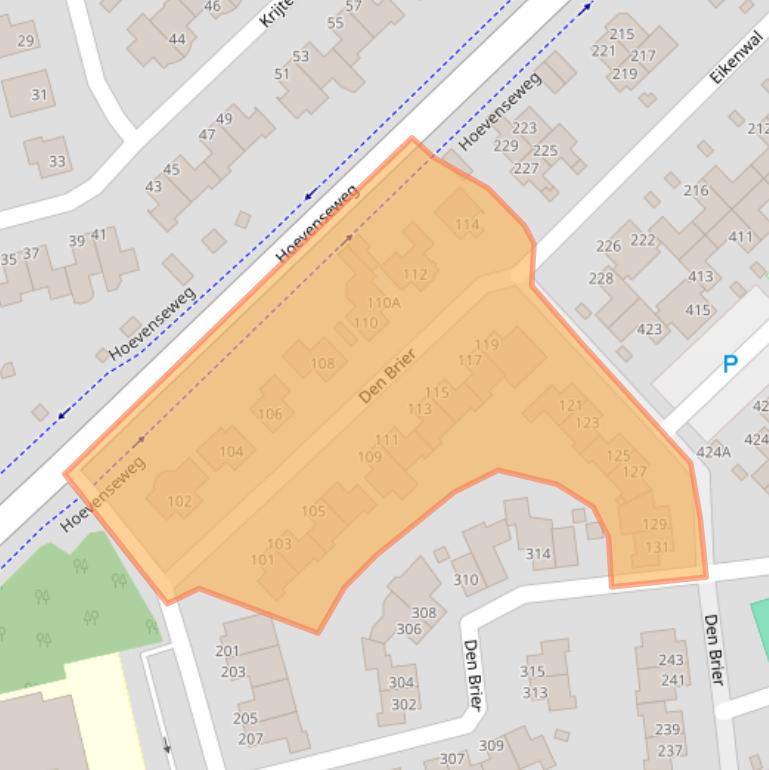 Kaart van postcodegebied 5403KM.